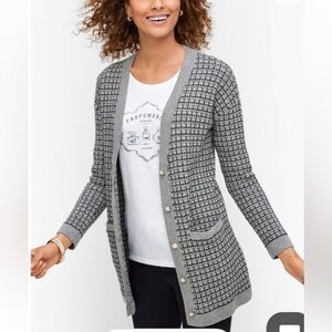 Talbots merino wool cardigan NWT